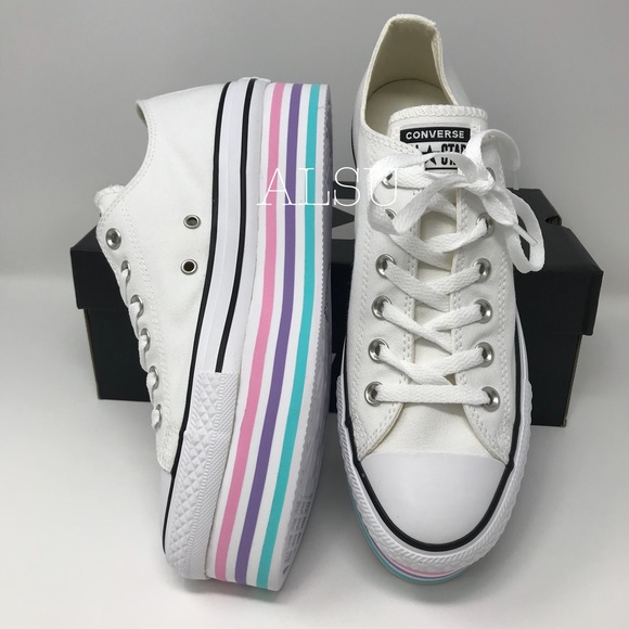 Converse Ctas Platform Layer OX White W AUTHENTIC - Picture 4 of 7